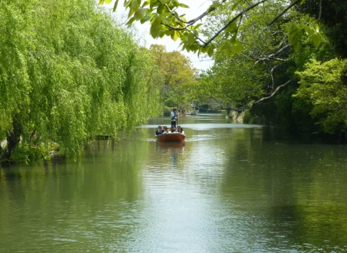Yanagawa River Cruise, Unagi no Seiro-mushi Lunch, and  Yame Tea Ceremony at Maruya Sabo <Departing from Yanagawa>